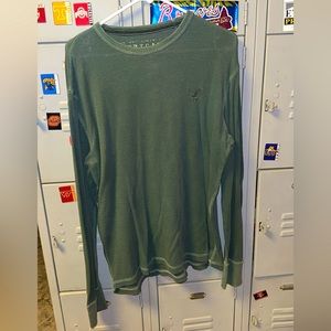 American Eagle Green Long Sleeve Shirt Large